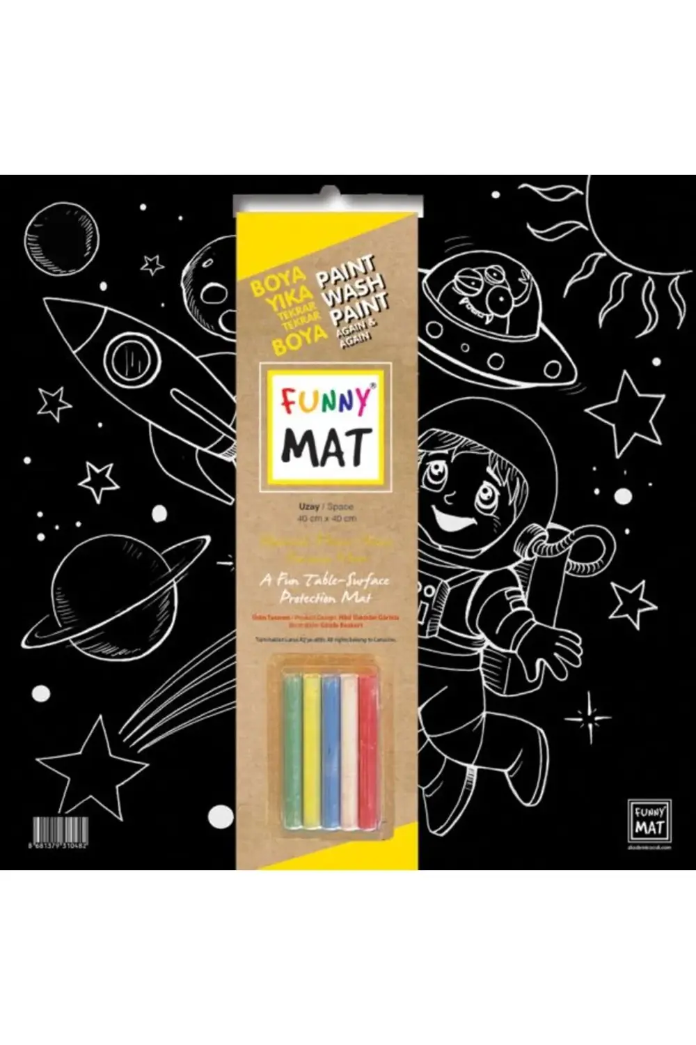 Funny Mat Black Uzay Tebeşirli