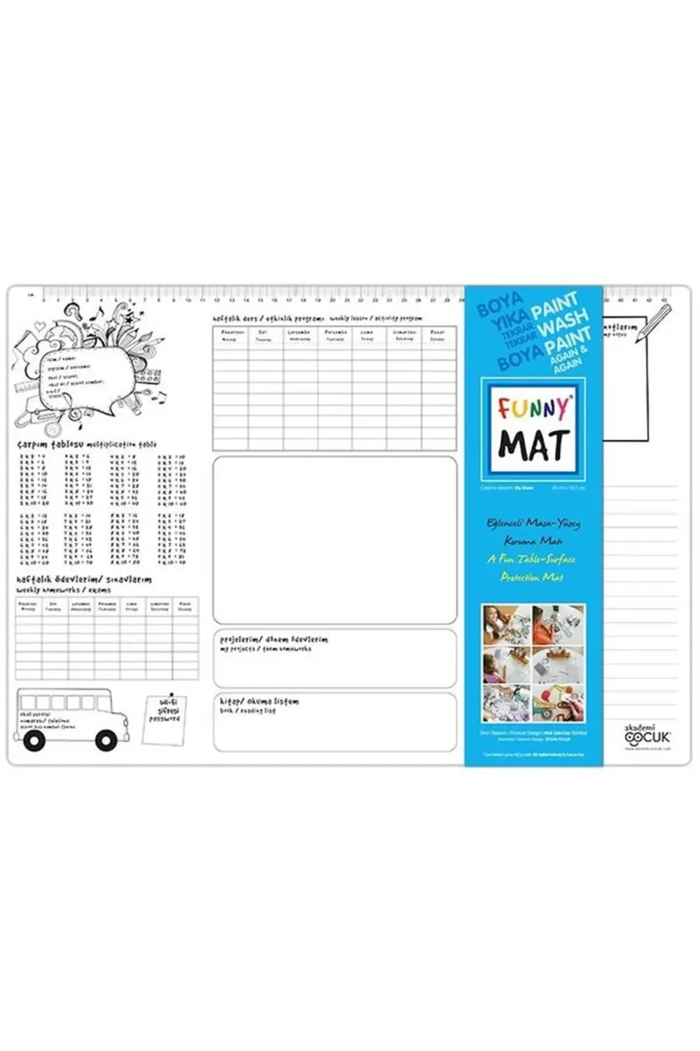 Funny Mat Çalışma Masam My Desk Küçük Boy 335x48cm