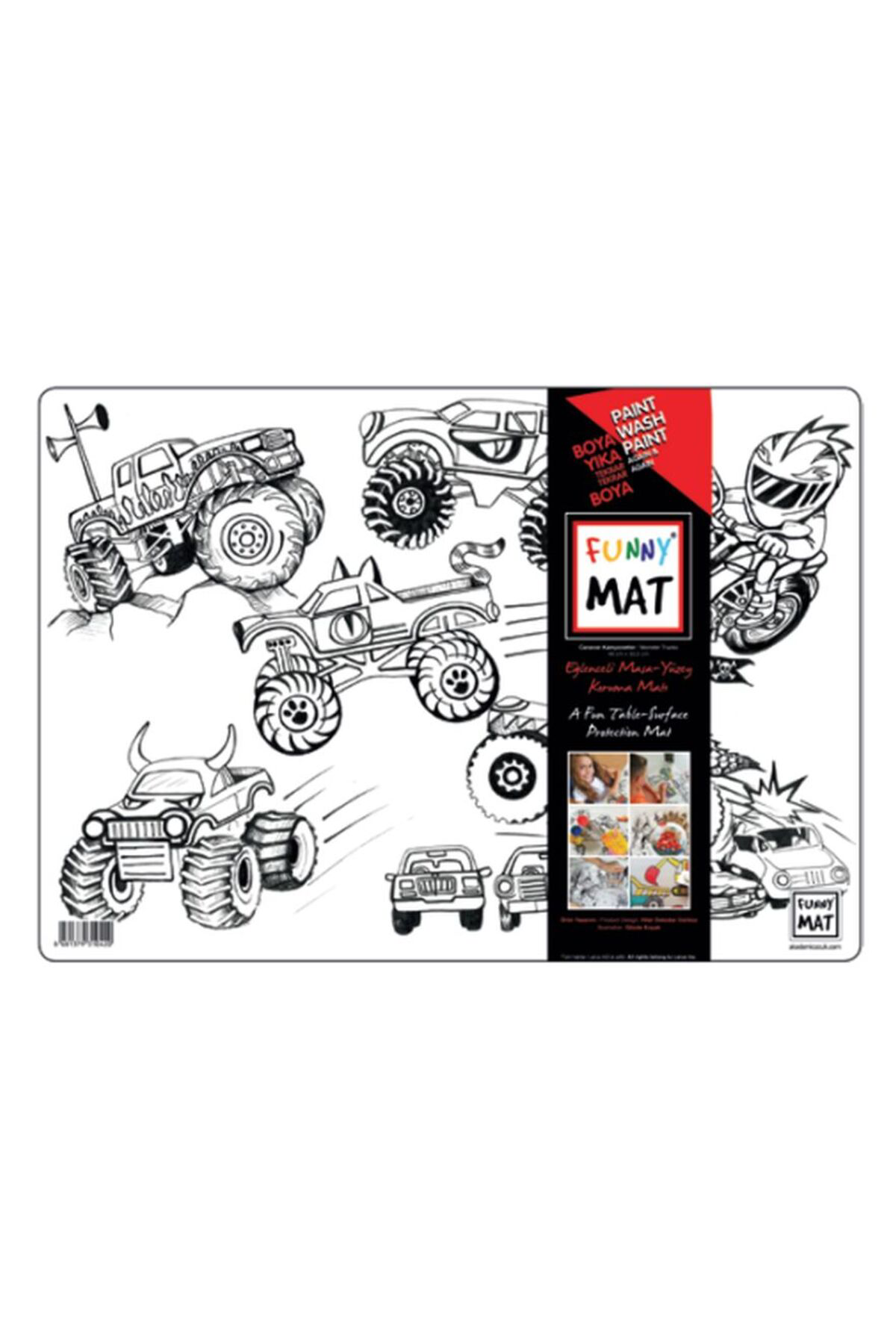 Destek Yayınları Funny Mat Canavar Kamyonetler 335X48cm