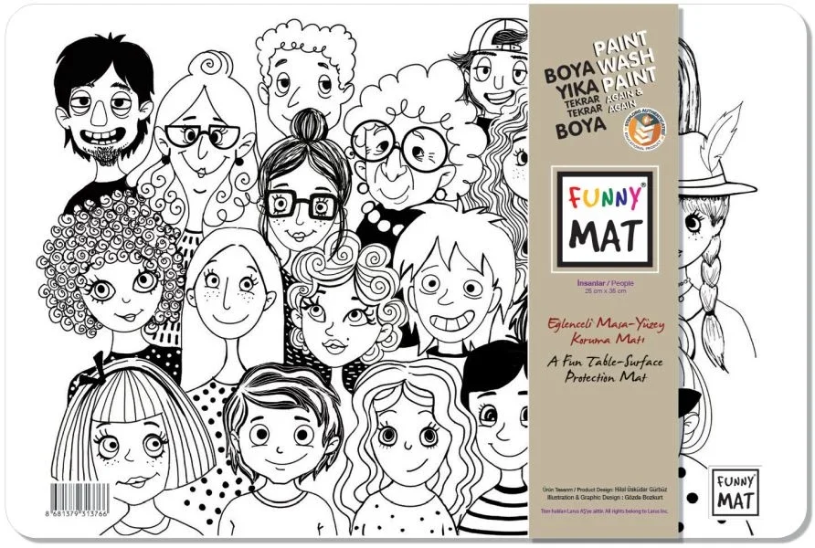 Funny Mat İnsanlar / People 25 x 35 cm Fiyatı, Yorumları ve Özellikleri