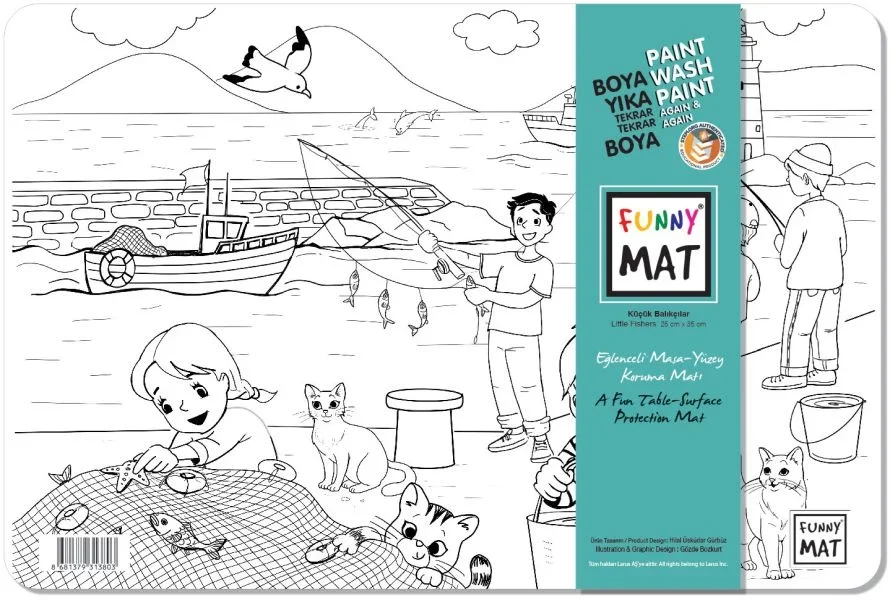 Funny Mat Küçük Balıkçılar / Little Fishers 25 x 35 cm