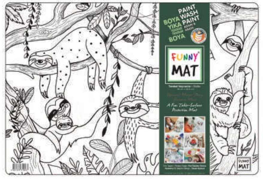 Funny Mat - Tembel Hayvanlar 33,5x48cm Funny Mat - Tembel Hayvanlar 33,5x48cm