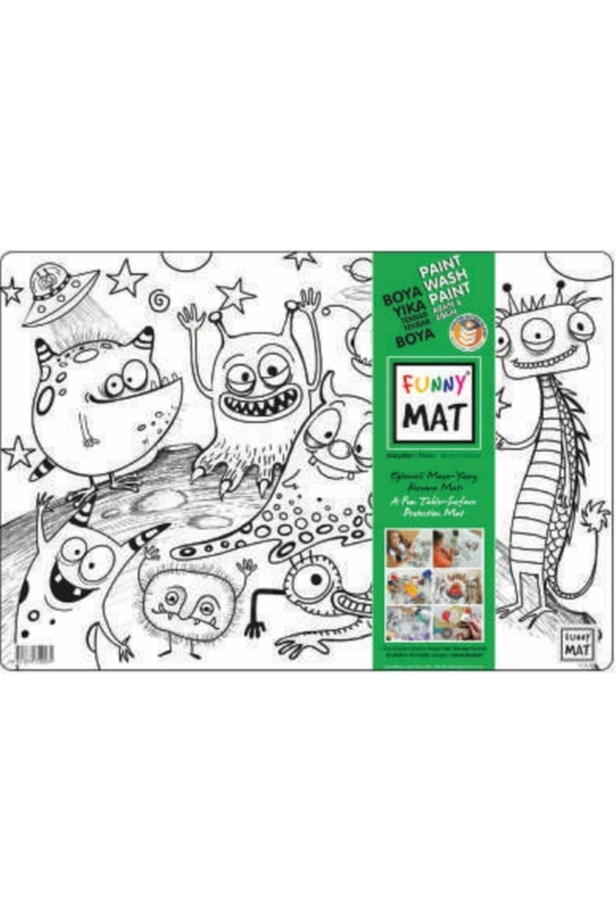 Akademi Çocuk Funny Mat Uzaylılar 335X48cm