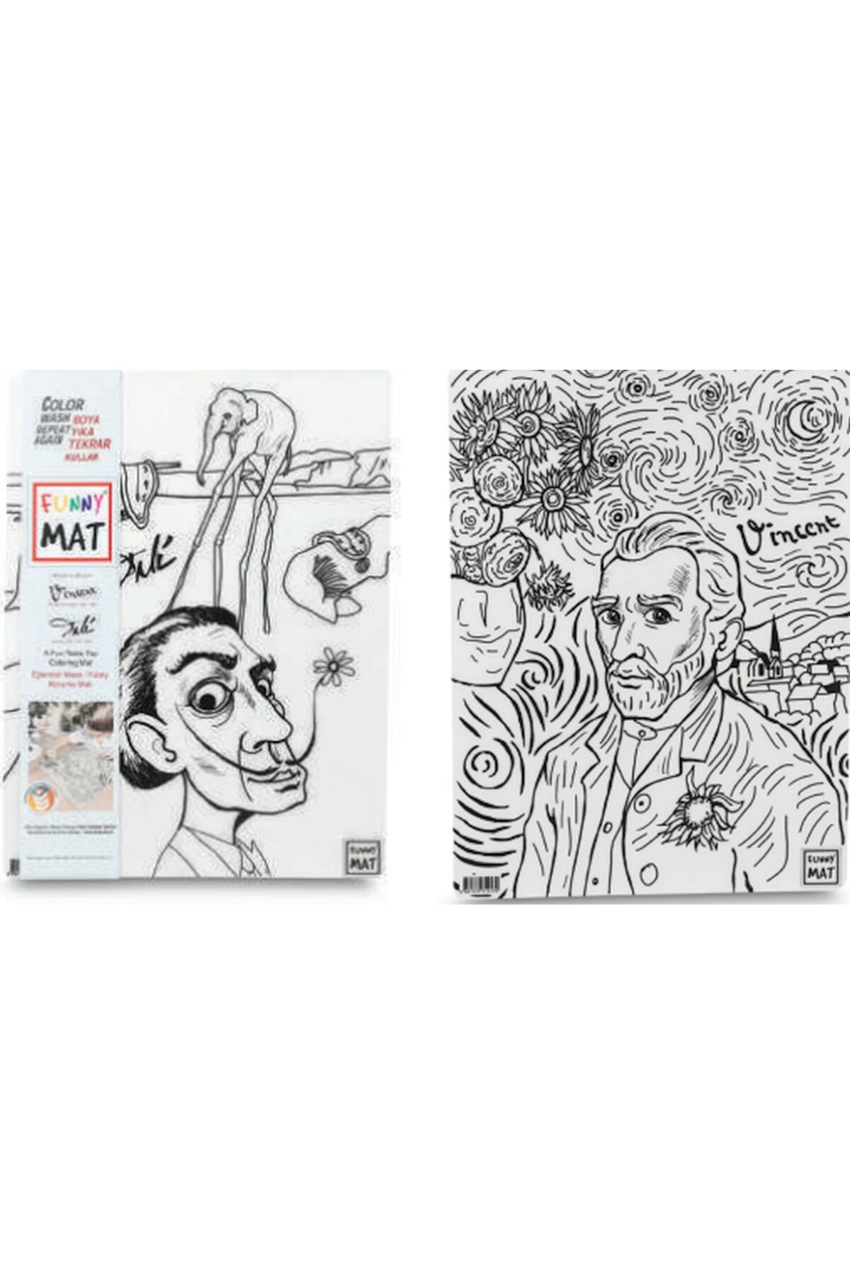 Yazarın Kendi Yayını Funny Mat Vıncent Van Gogh Ve Salvador Dalı 25 X 35 Cm