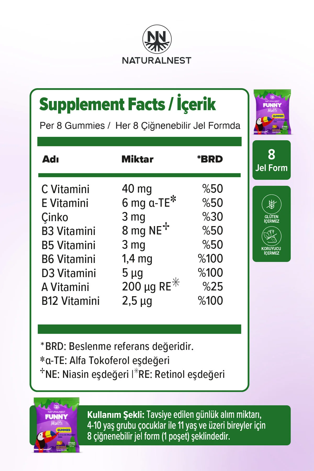 Funny Multi & Defence Gummies Set — x8 Multi - x8 Defence 128 Çiğnenebilir Jel