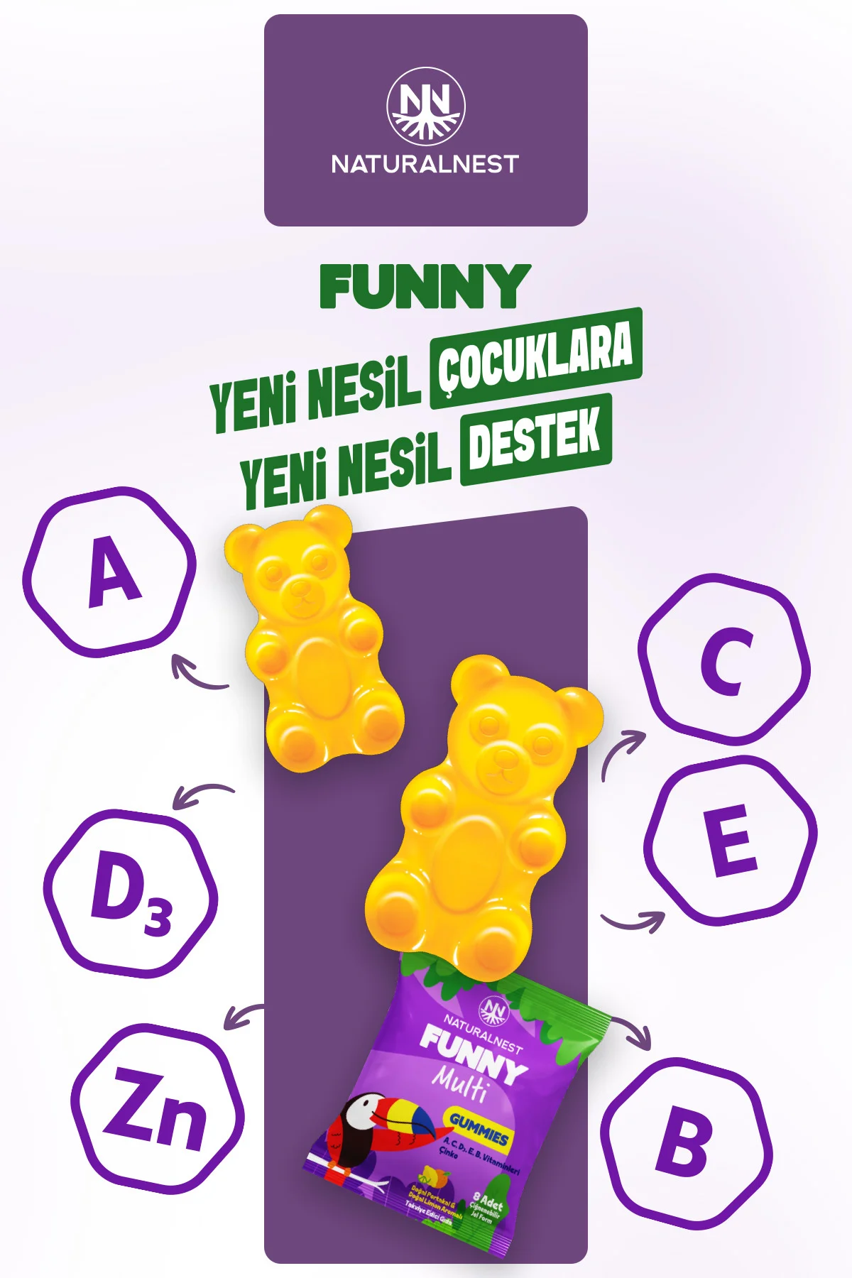 Funny Multi Gummies Set — x8 Multi 64 Çiğnenebilir Jel