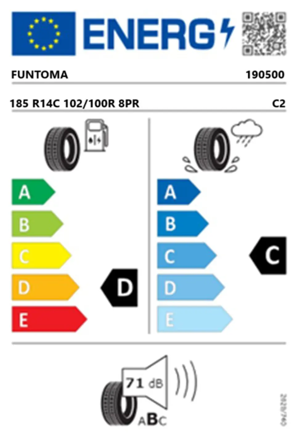 Funtoma 185 R14 C TL 102/100R 8PR VANFUN Kamyonet Yaz Lastiği (Ür