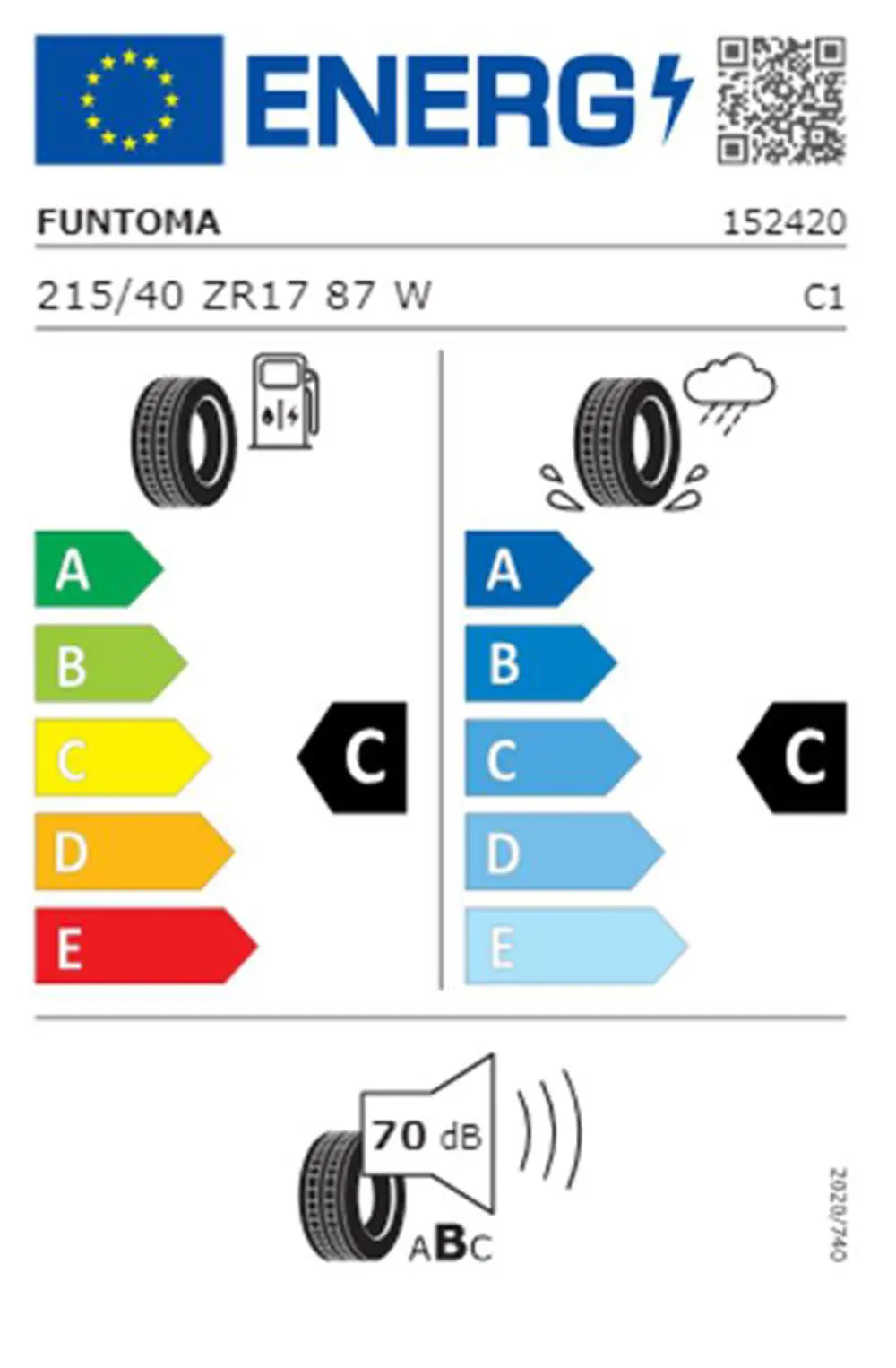 Funtoma 215/40 R17 87W  Roadfun Sport Oto Yaz Lastiği ( Üretim Yı