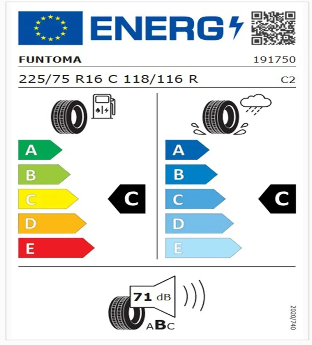 Funtoma 225/75 R16 C TL 118/116R 10PR VANFUN WINTER Kamyonet Kış 