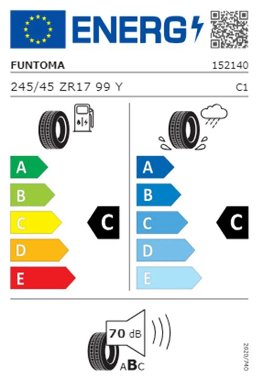 Funtoma 245/45 ZR17 TL 99Y REINF. ROADFUN SPORT  Yaz Lastiği (Üre