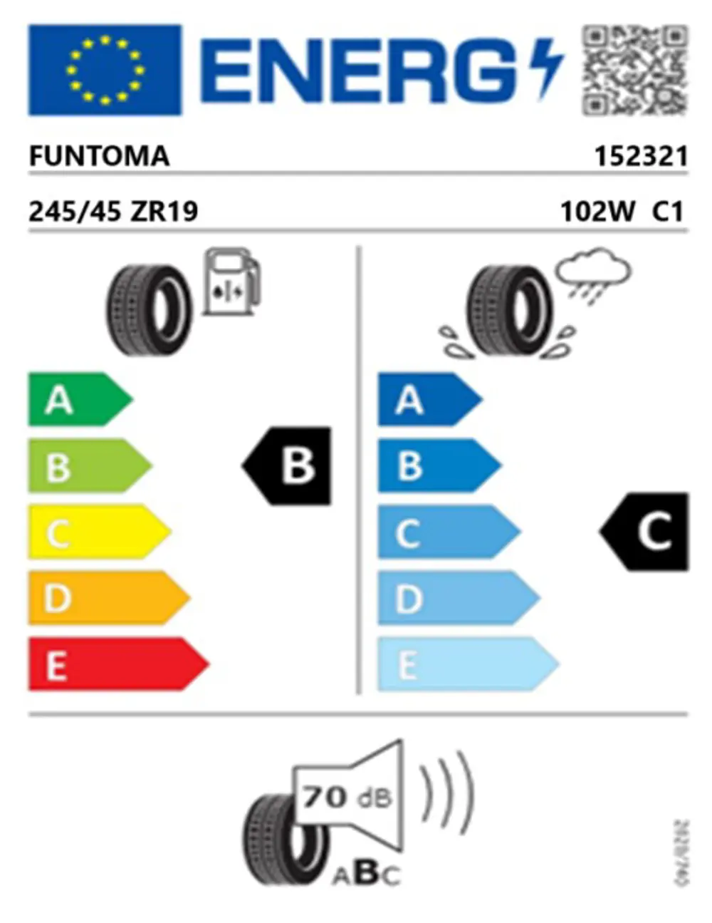 Funtoma 245/45 ZR19 TL 102W REINF. ROADFUN SPORT Yaz Lastiği (Üre
