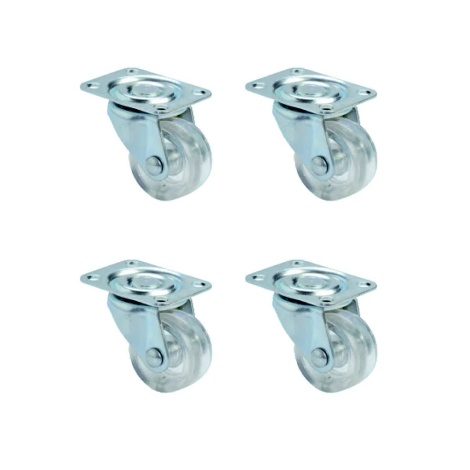 Furç Tablalı Bilyalı Teker - 32MM - Şeffaf HKS239 - 4 Adet