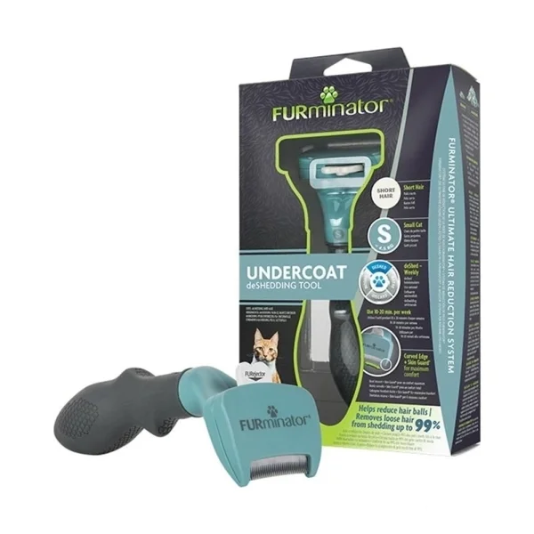 Furminator Kısa Tüylü Short Hair Kediler için Tüy Toplayıcı Kedi Tarağı 3,9cm [S]