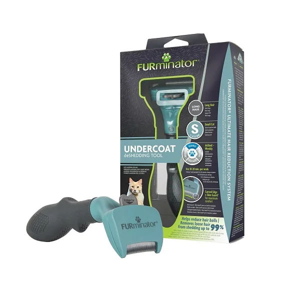 Furminator Uzun Tüylü Long Hair Kediler için Tüy Toplayıcı Kedi Tarağı 3,9cm [S]