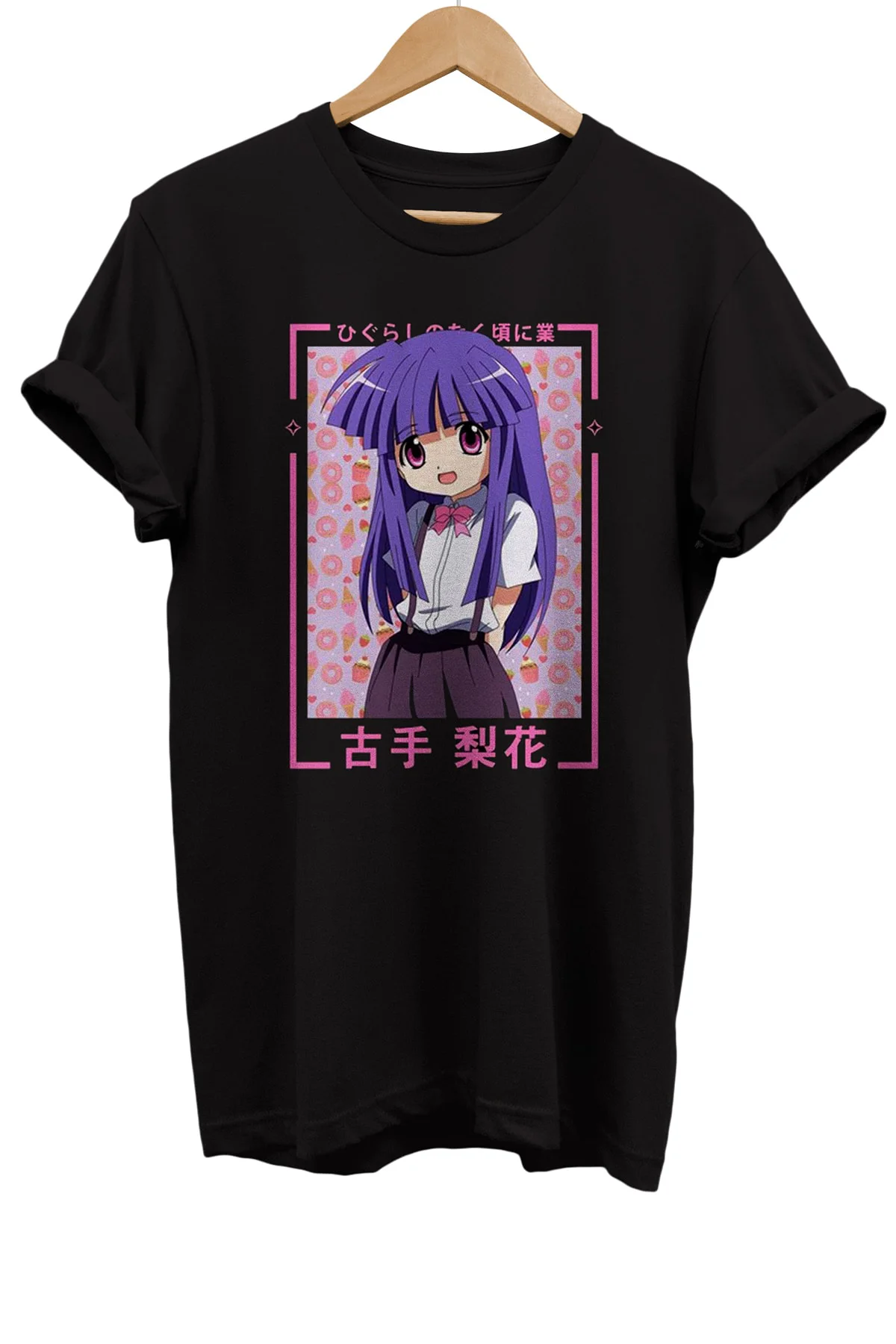 Furude Rika Baskılı %100 Pamuk Basic T-shirt Normal Beden Tişört Furude Rika Baskılı %100 Pamuk Basic T-shirt Normal Beden Tişört