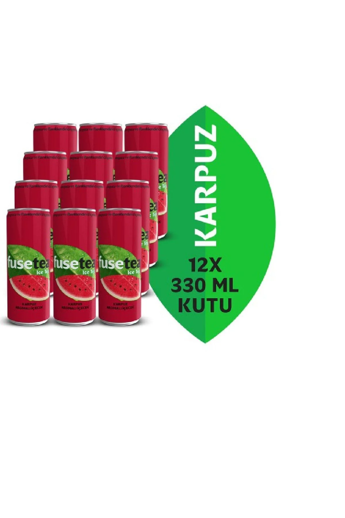 FUSETEAKarpuz Aromalı Içecek Soğuk Çay 330 Ml X 12 Adet