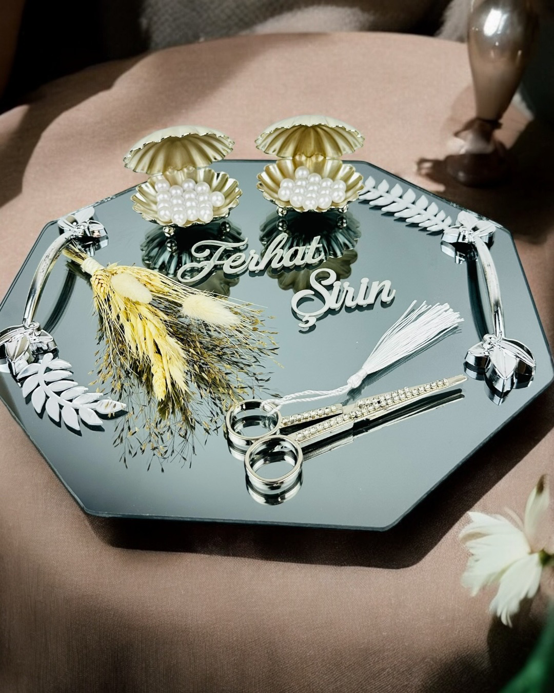 Fusion Sekizgen Gümüş Söz Nişan Tepsisi Fusion Sekizgen Gümüş Söz Nişan Tepsisi