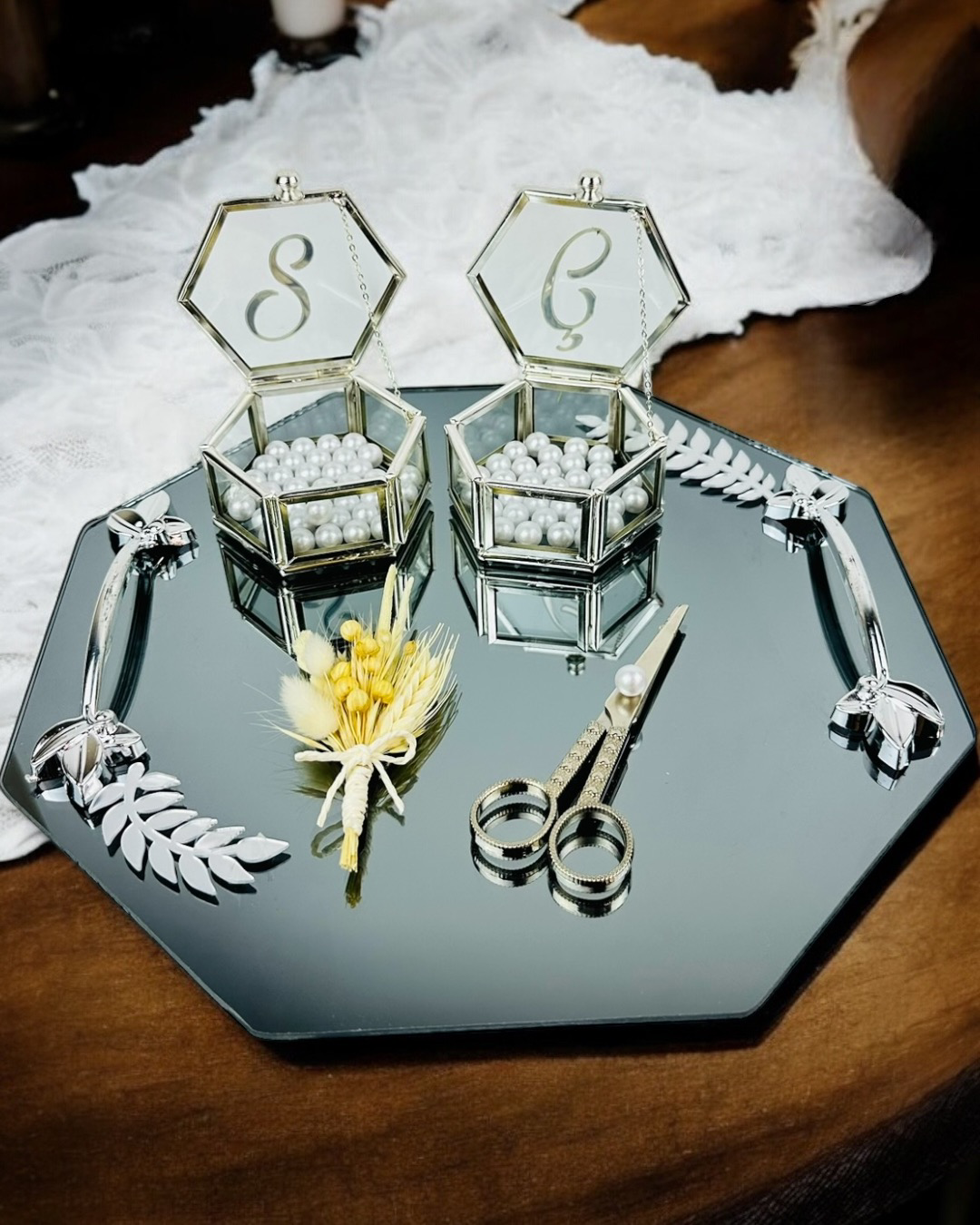 Fusion Sekizgen Gümüş Söz Nişan Tepsisi Fusion Sekizgen Gümüş Söz Nişan Tepsisi