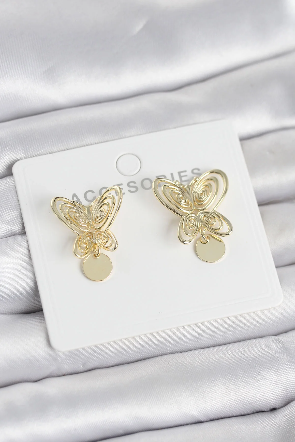 Füsun Küpesi Model Gold Renk Kelebek Model Pirinç Kadın Küpe Fiyatı, Yorumları ve Özellikleri