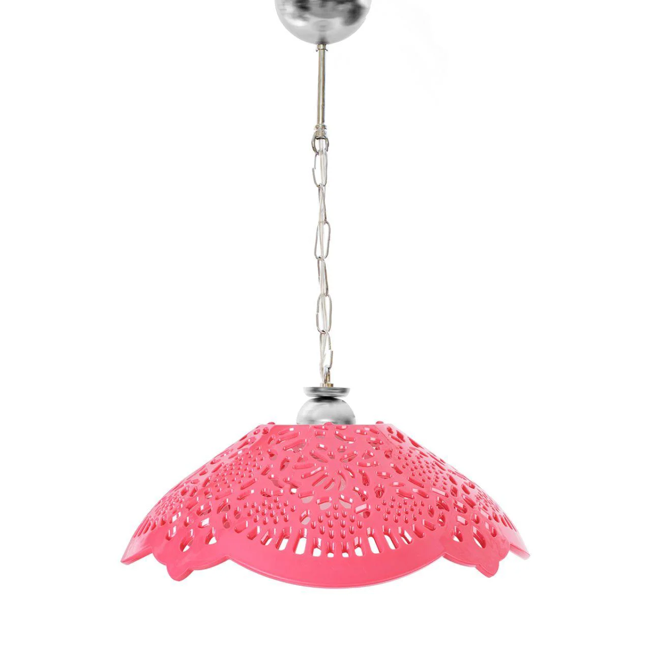 Fuşya Akrilik Avize – Modern Soft Pembe Salon Aydınlatma 35x35 cm