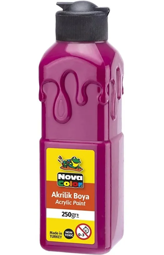 Fuşya Akrilik Boya 250 gr 1 Adet Su Bazlı Akrilik Boyası Hobi San
