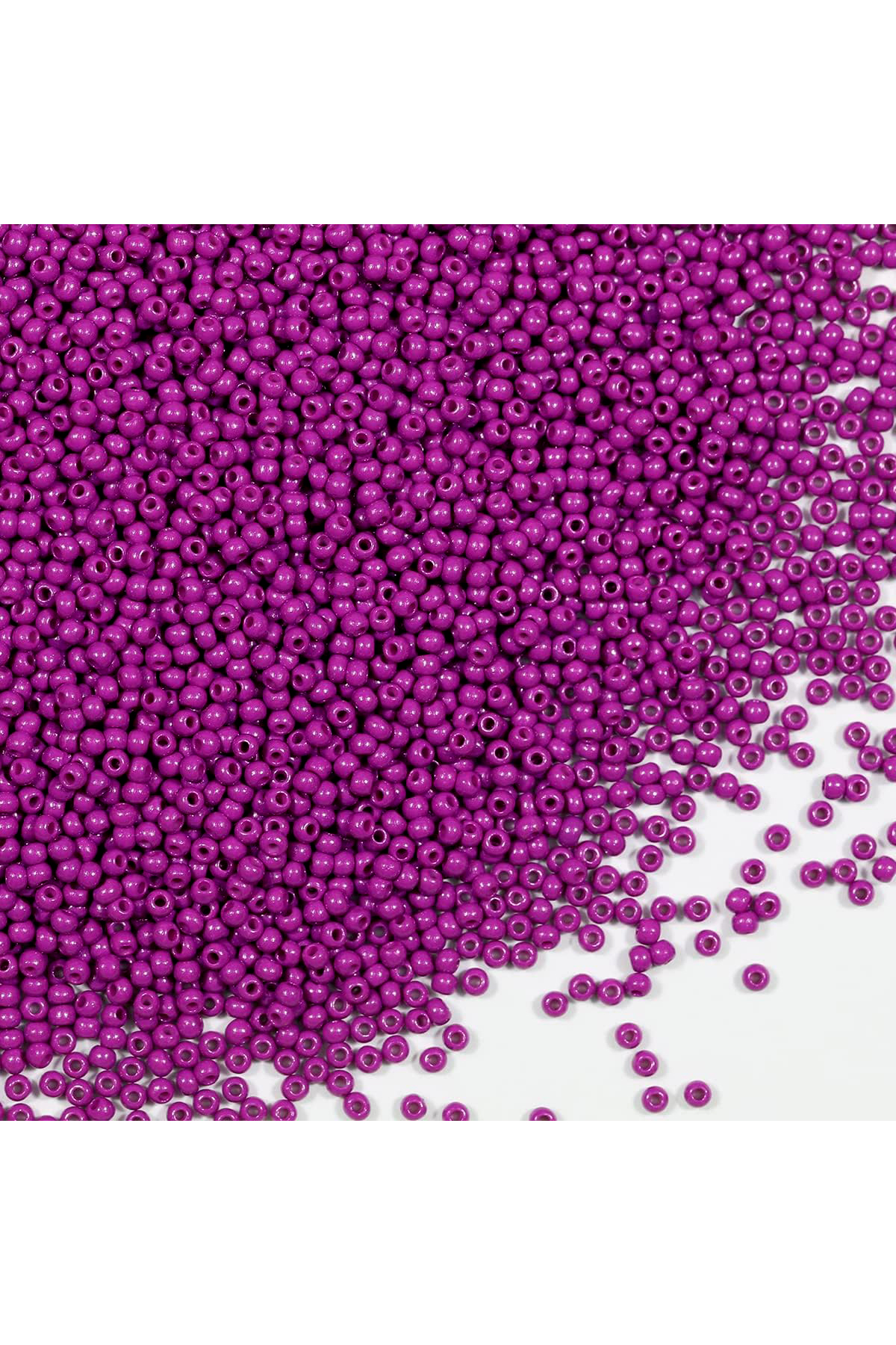 Just Cheap Store Fuşya Renk 4 Mm Yaklaşık 220 Adet/20 Gram Cam Boncuk Oya Yazma Bi