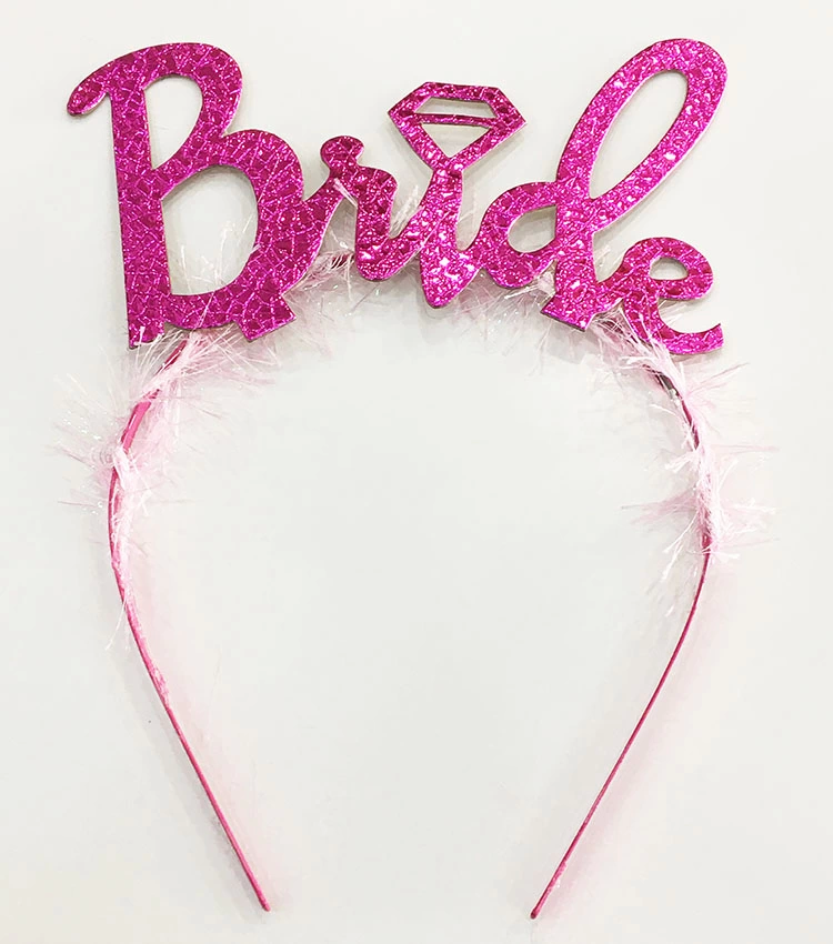 Fuşya Renk Bekarlığa Veda İtalik Yazı Alyanslı Bride Taç Fuşya Renk Bekarlığa Veda İtalik Yazı Alyanslı Bride Taç