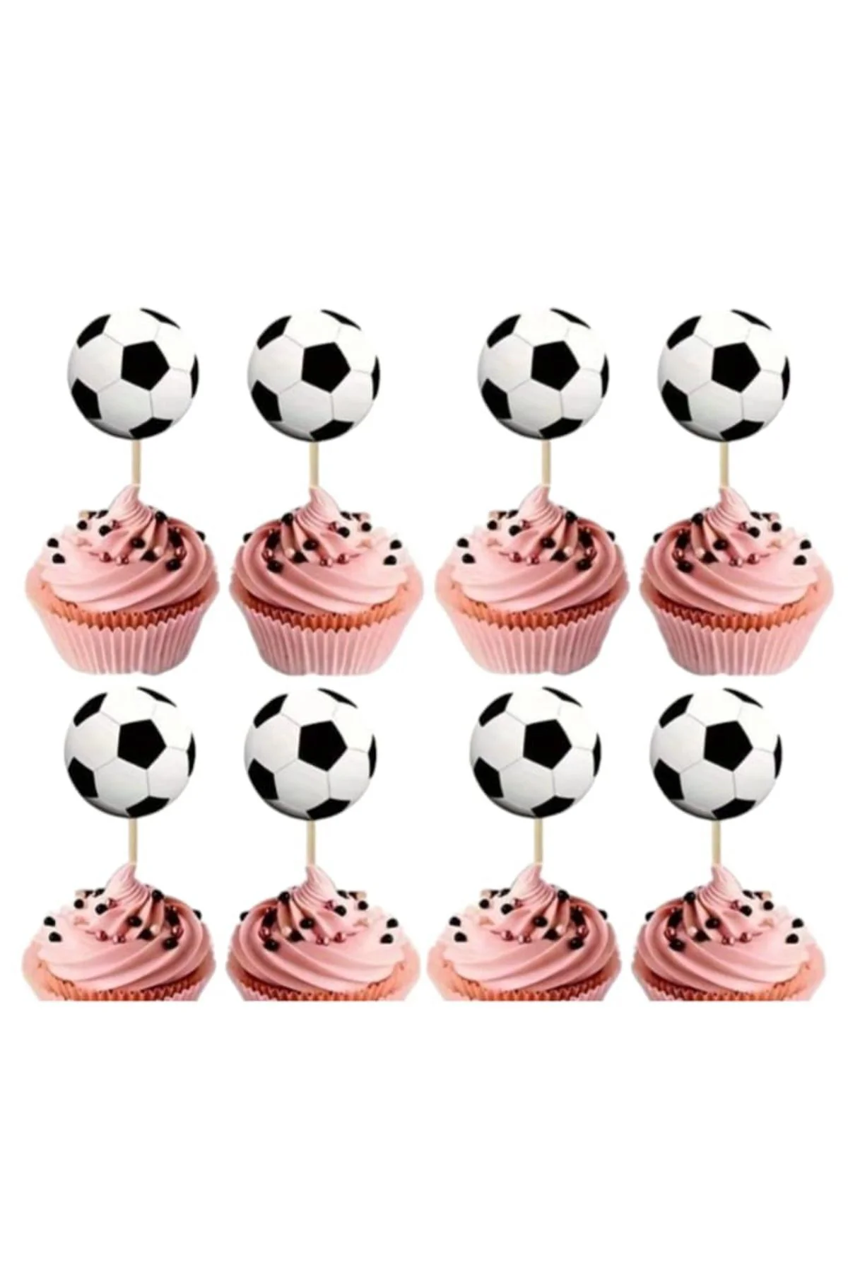 Futbol Topu Temalı Doğum Günü Kürdanı ,pasta Süsü 15 'li