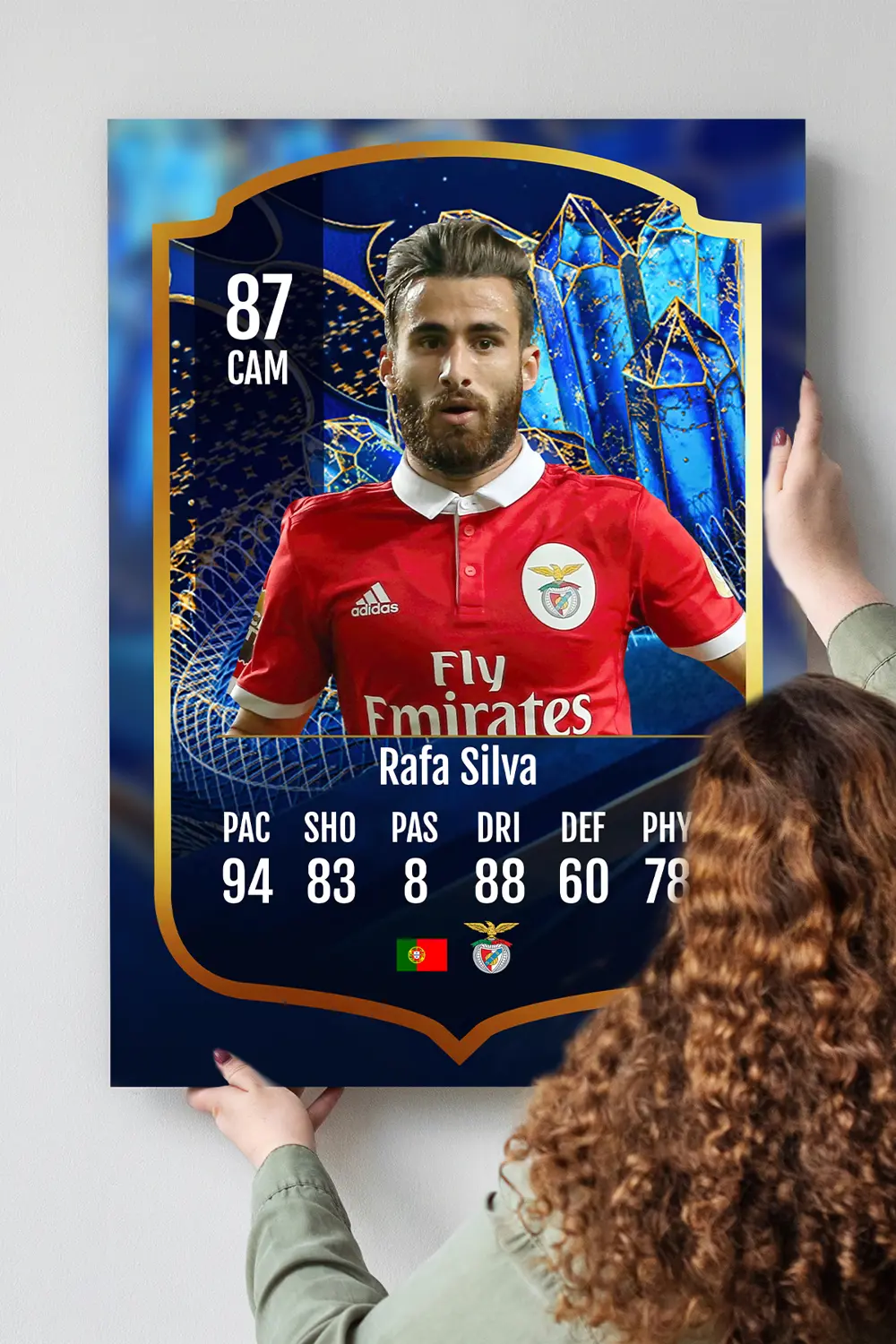 Futbolcu Fut Card mdf tablo serisi seti