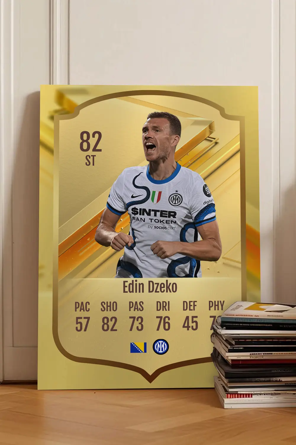 Futbolcu Fut Card mdf tablo
