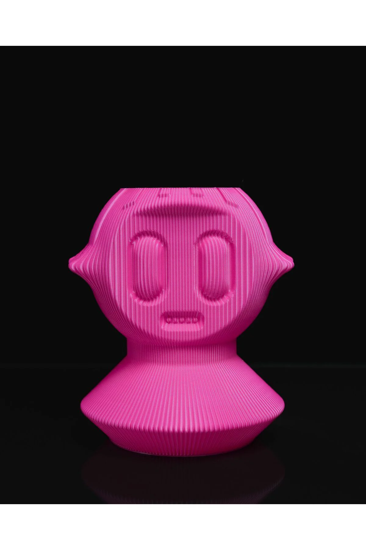 Fütüristik Galaksi Dekoratif Pembe Robot Vazo