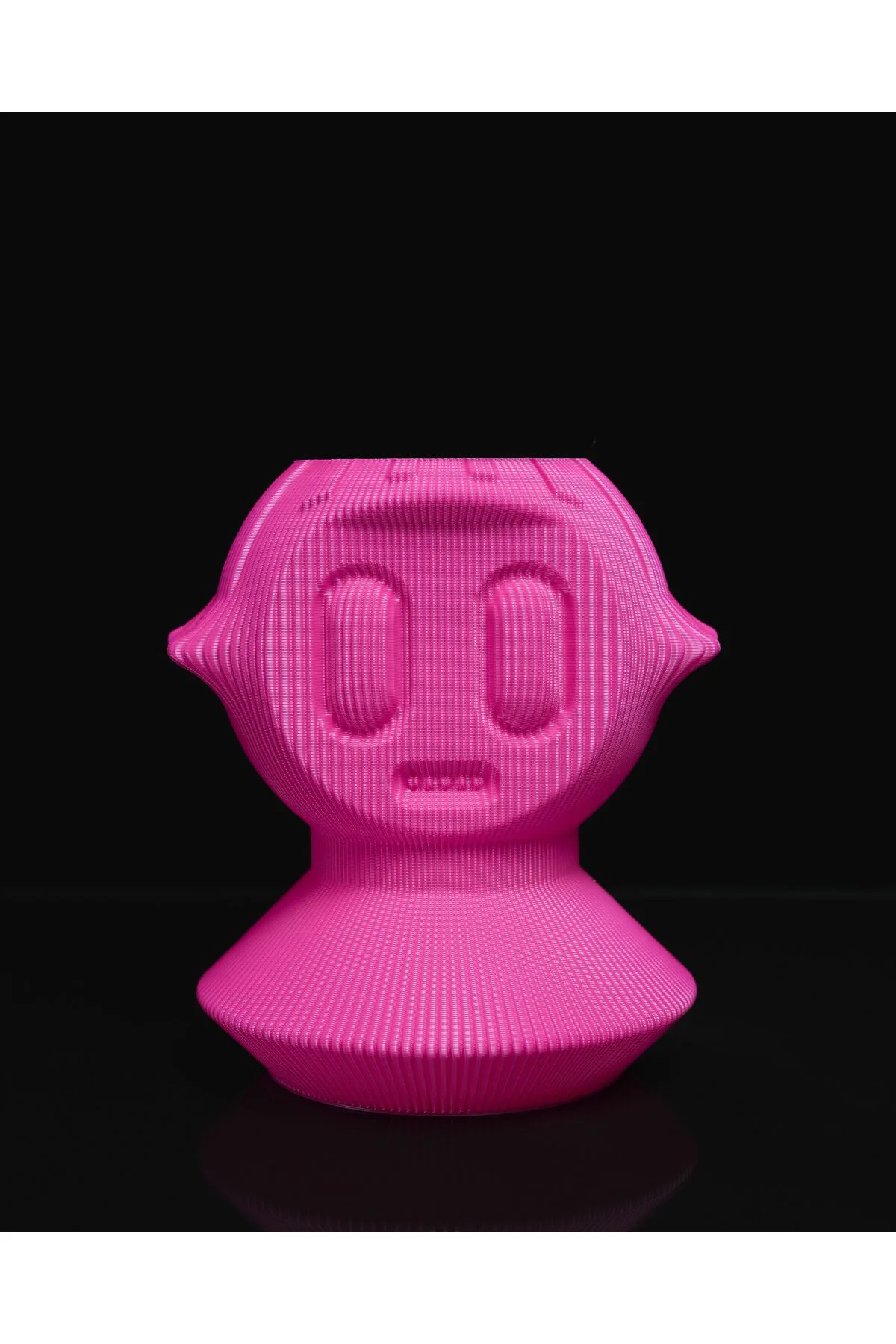 Fütüristik Galaksi Dekoratif Pembe Robot Vazo