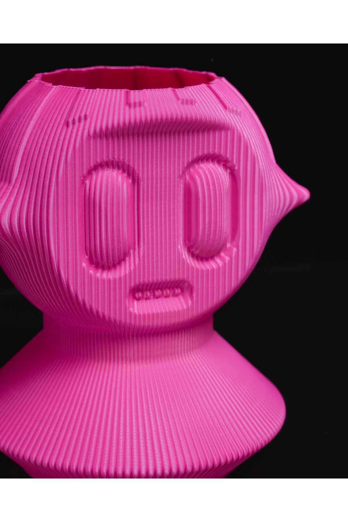 Fütüristik Galaksi Dekoratif Pembe Robot Vazo