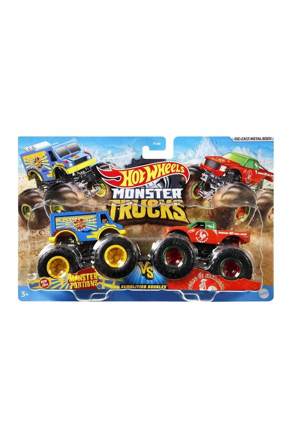 FYJ64 Monster Trucks Güçlü İkili 1:64 Arabalar