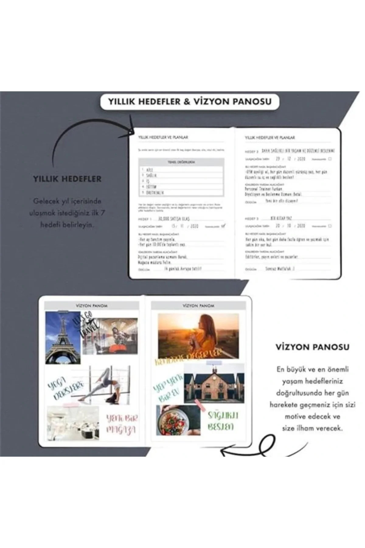 Fz Planner Tarihsiz Haftalık Planlayıcı Deri Ajanda, Siyah