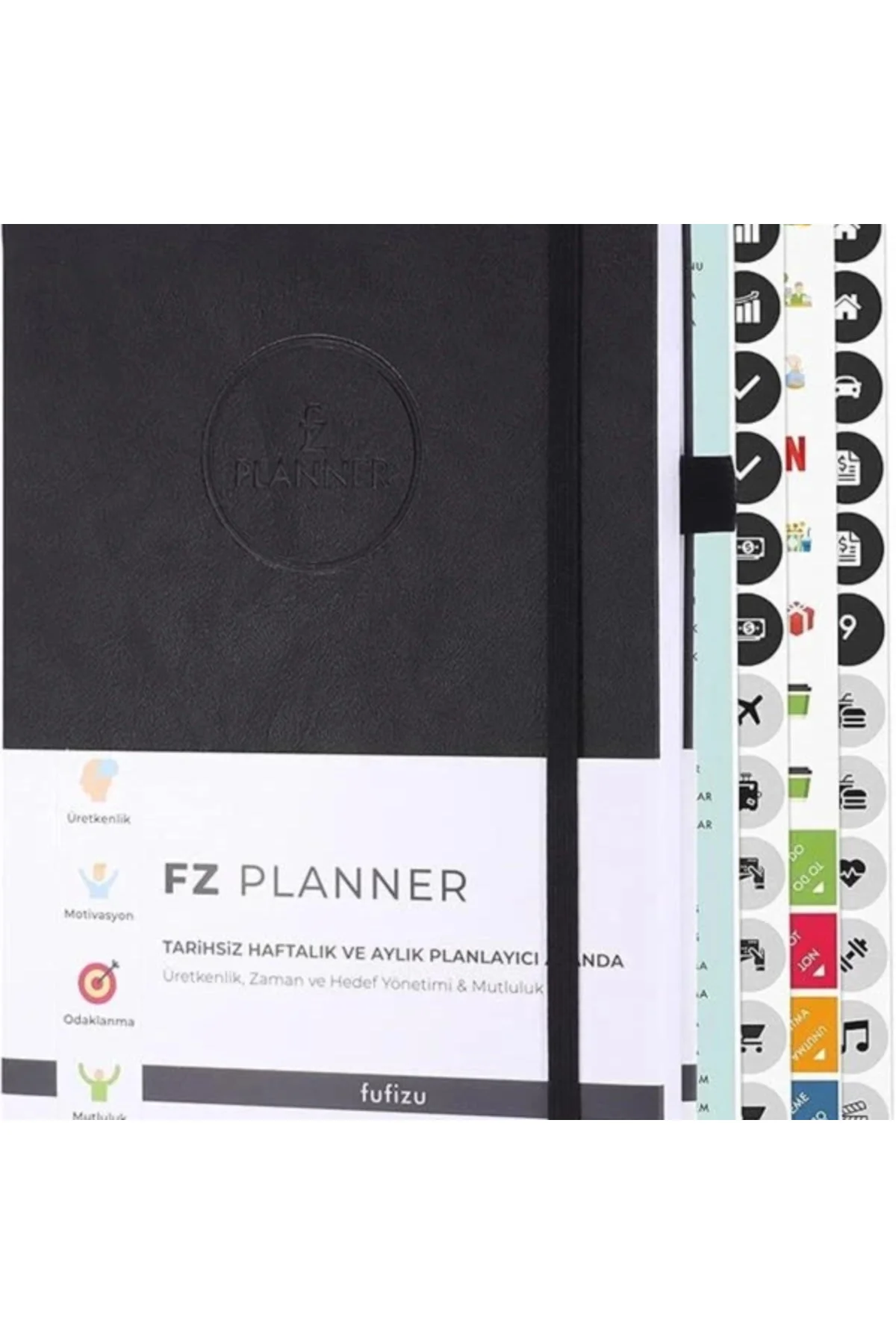 Fz Planner Tarihsiz Haftalık Planlayıcı Deri Ajanda, Siyah