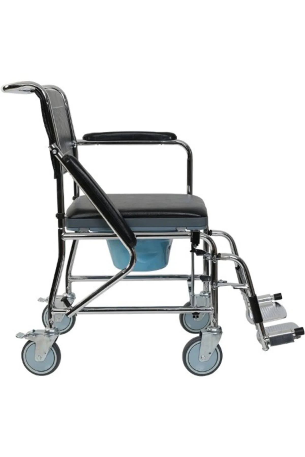 G-125 Banyo Tuvalet Tekerlekli Sandalye Commode Wheelchair - Görsel 3