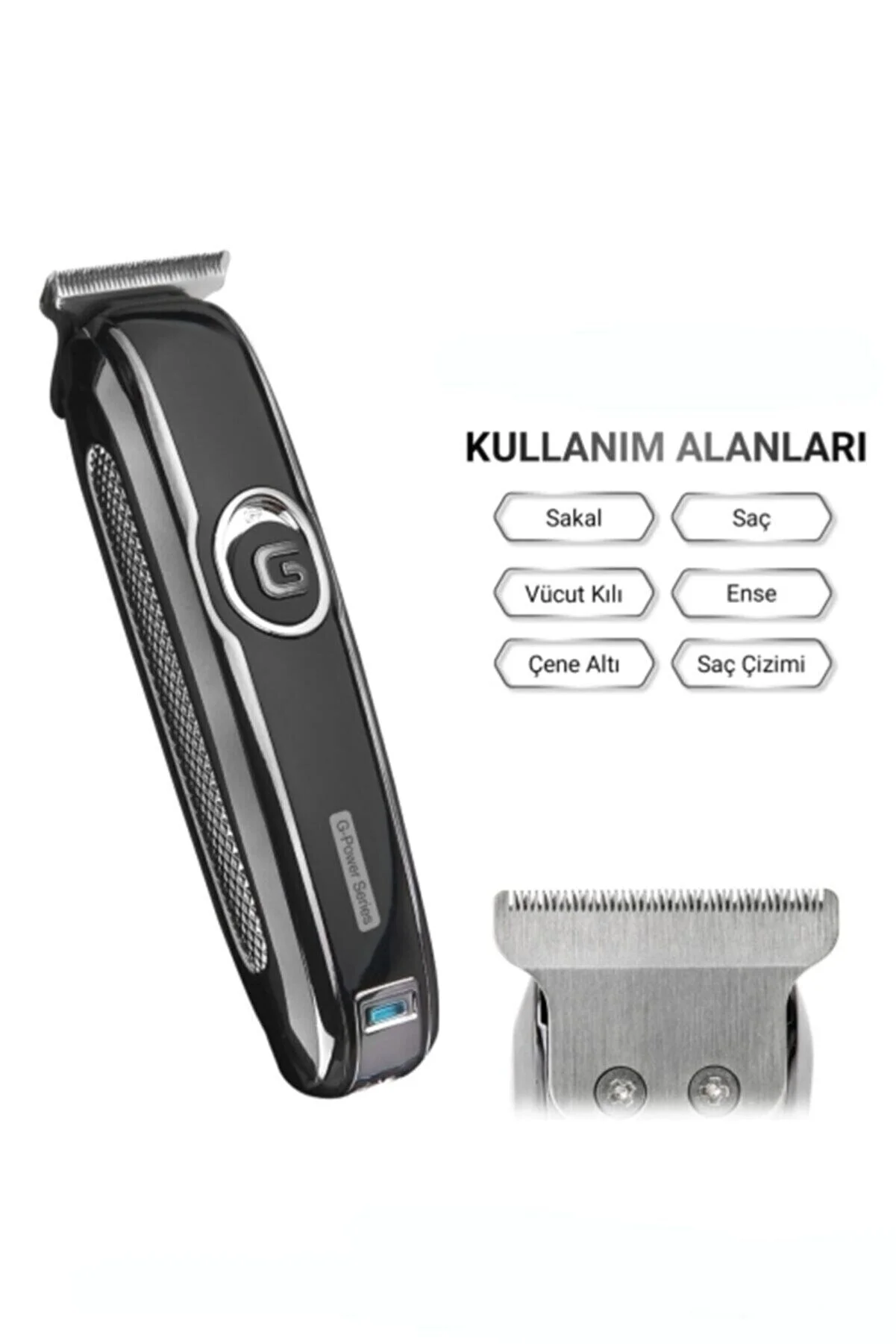 G Power Şarjlı Traş Makinesi Sakal Ense Vucüt Kılı Tıraş Makinası