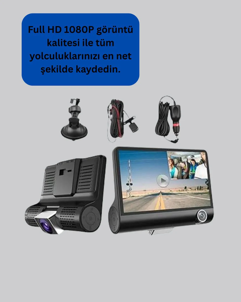 G-Sensör Park Modu ve Döngüsel Kayıt Destekli Araç DVR - 1080P HD Kaza Kaydı ve Park Güvencesi