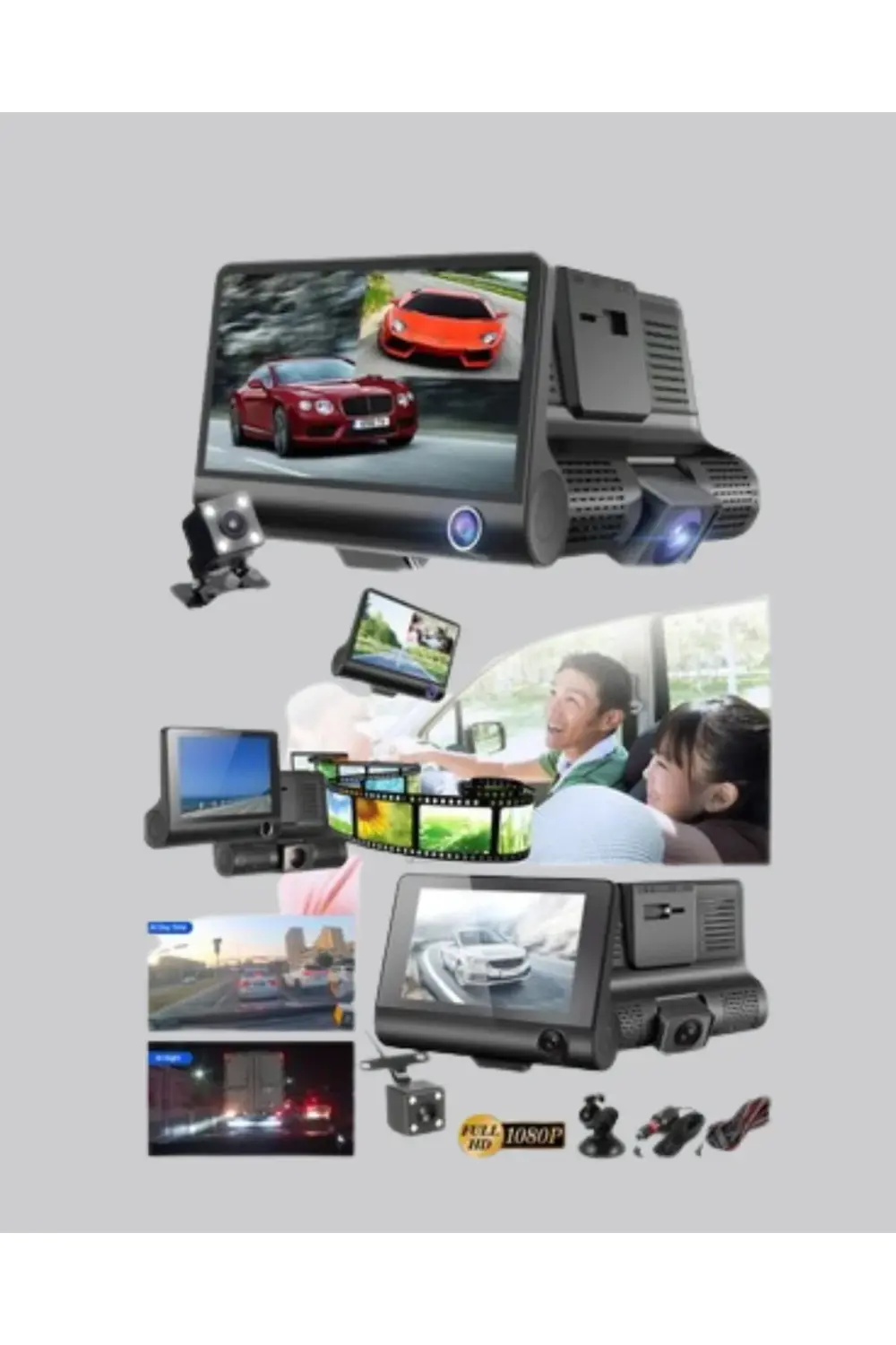 G-Sensör, Park Modu ve Döngüsel Kayıt Destekli Araç DVR