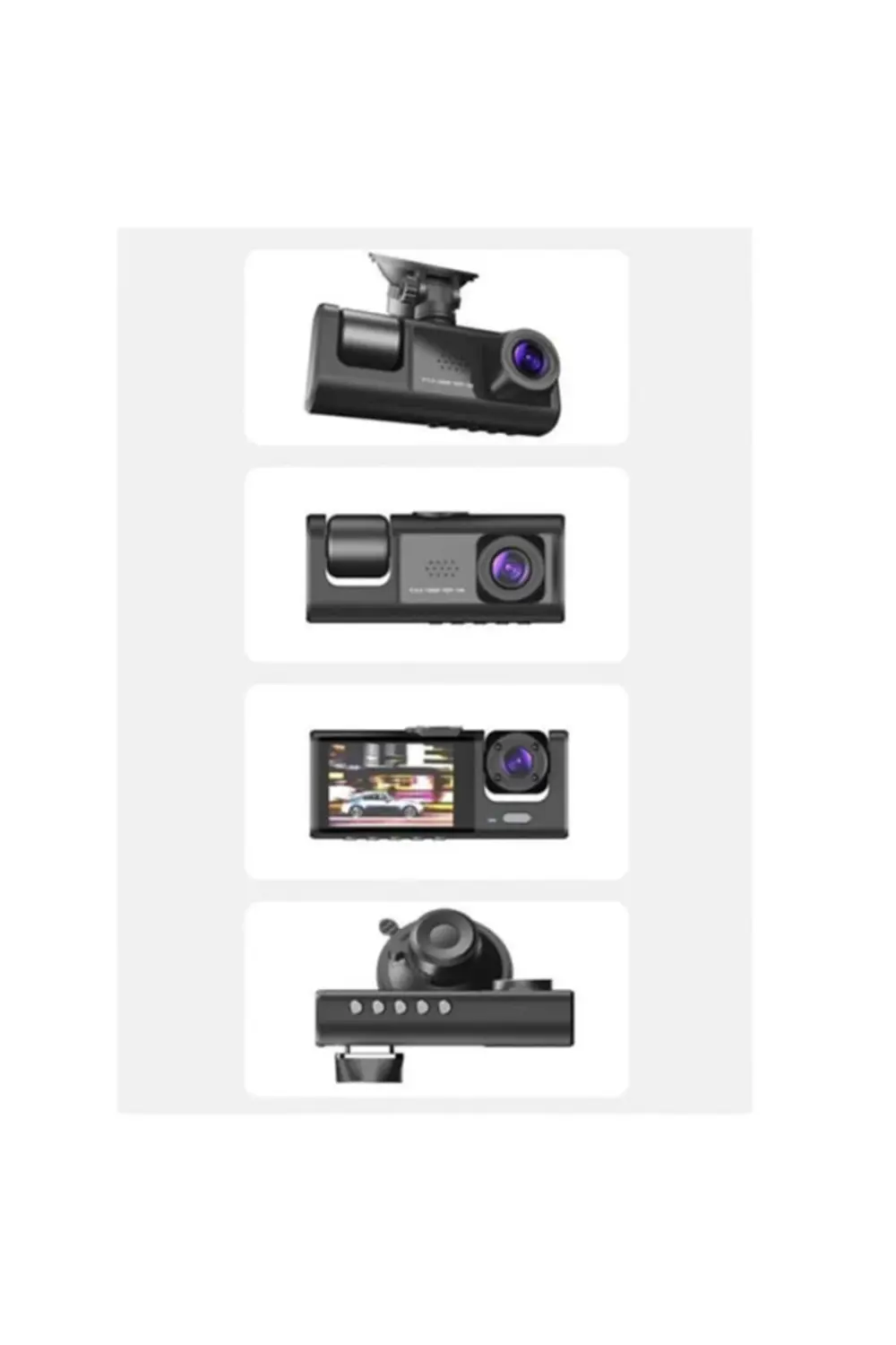 G-Sensör ve Hareket Algılama Destekli 1080p Araç İçi Güvenlik Kam