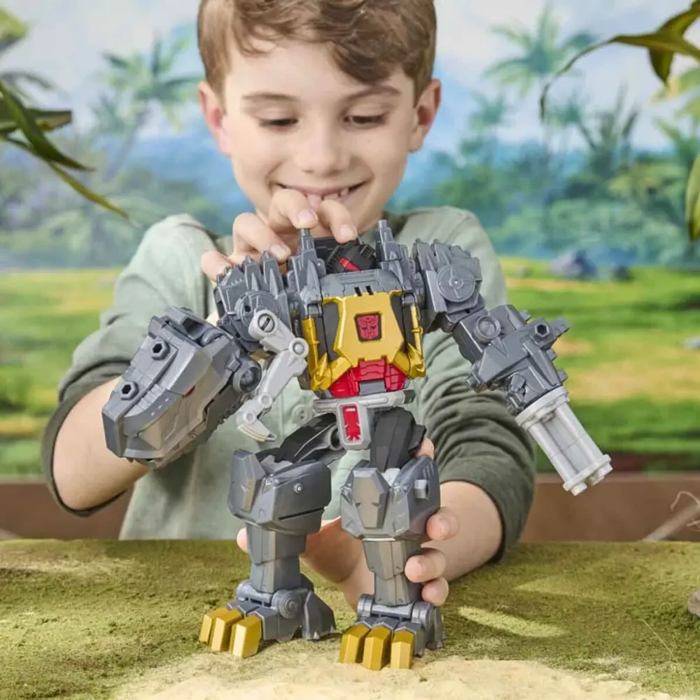 G0748 Transformers Cyberworld Grimlock Chomp And Battle Aksiyon F