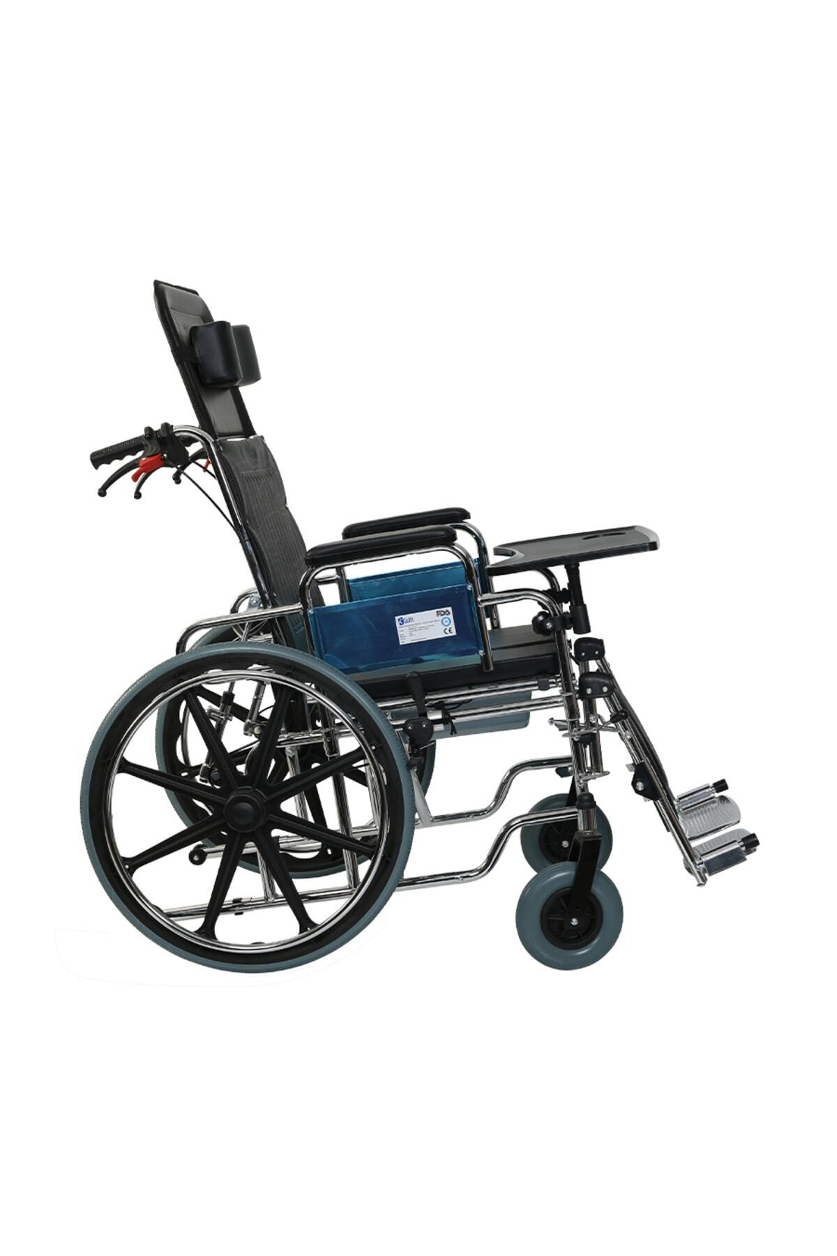 G124 Multi Fonksiyonel Manuel Tekerlekli Sandalye | Sırt Yatarlı,