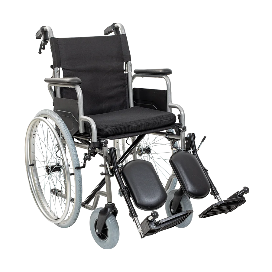 G133 Fonksiyonel Tekerlekli Sandalye 45cm - Katlanır Çelik Mobilite Sandalyesi