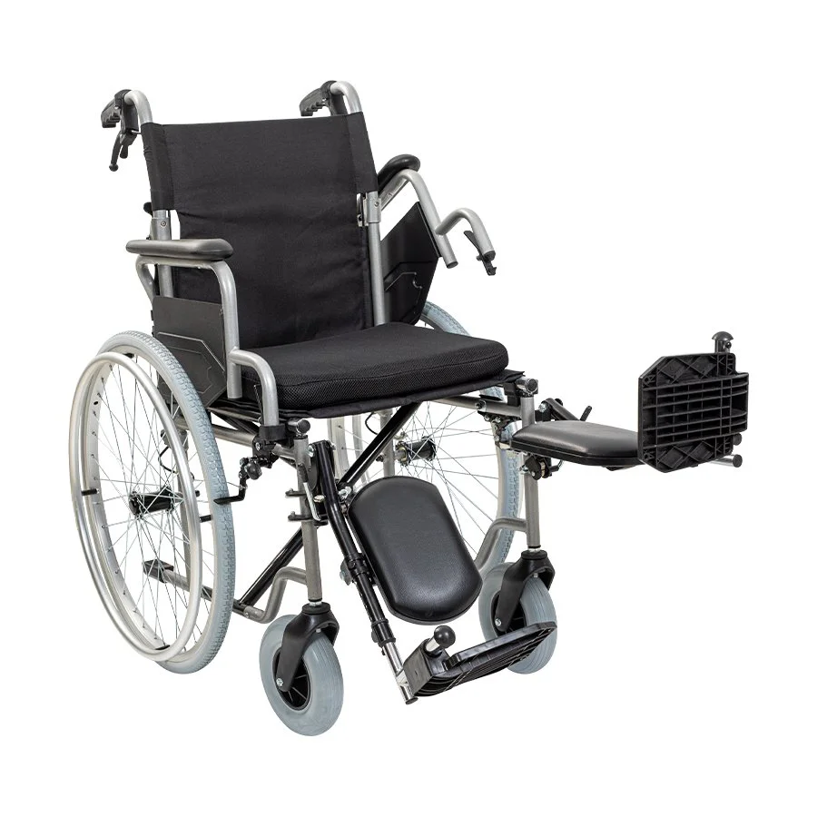G133 Fonksiyonel Tekerlekli Sandalye 45cm - Katlanır Çelik Mobilite Sandalyesi