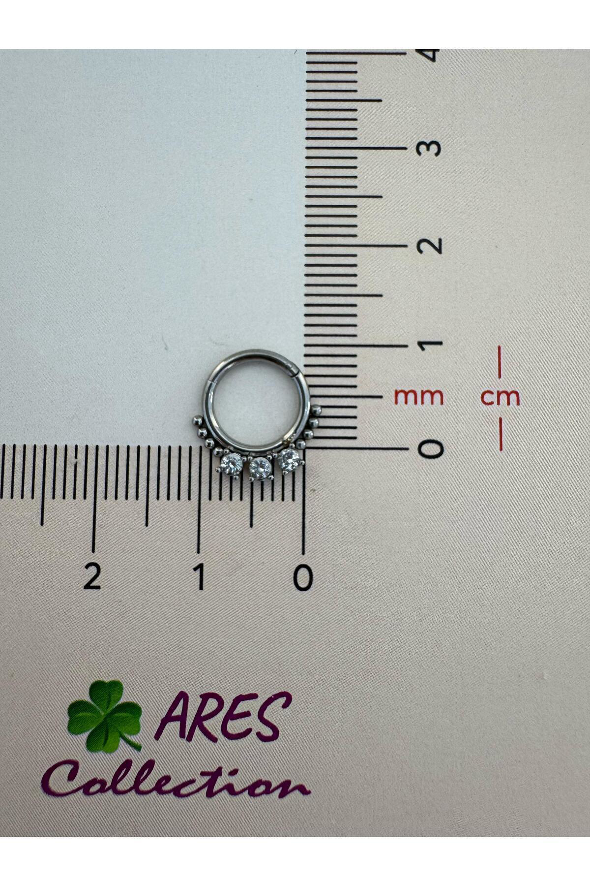 g23 Titanium (titanyum) zirkon taşlı 1 adet daith septum uyumlu halka piercing Fiyatı, Yorumları ve Özellikleri