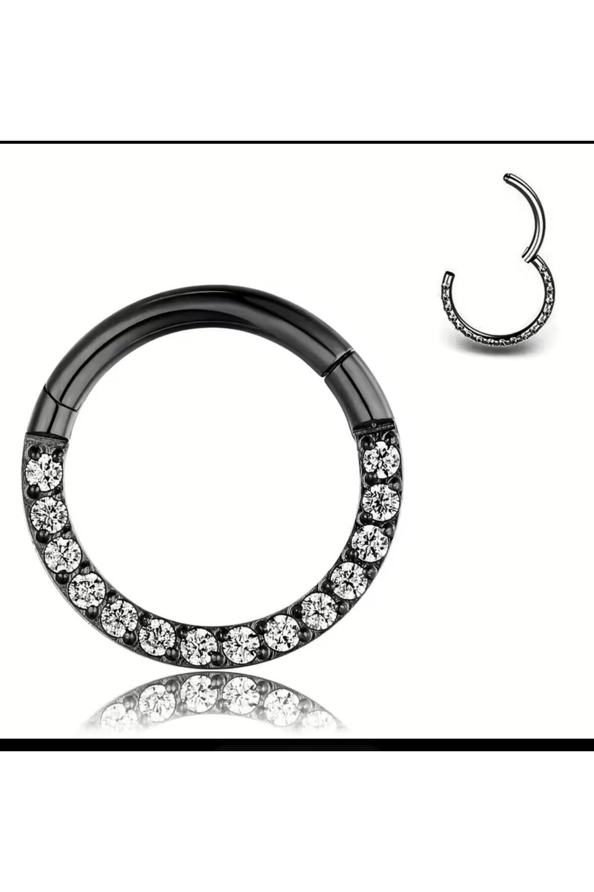 G23 TİTANİUM ( TİTANYUM)SİYAH DAİTH SEPTUM UYUMLU 1 ADET PİERCİNG