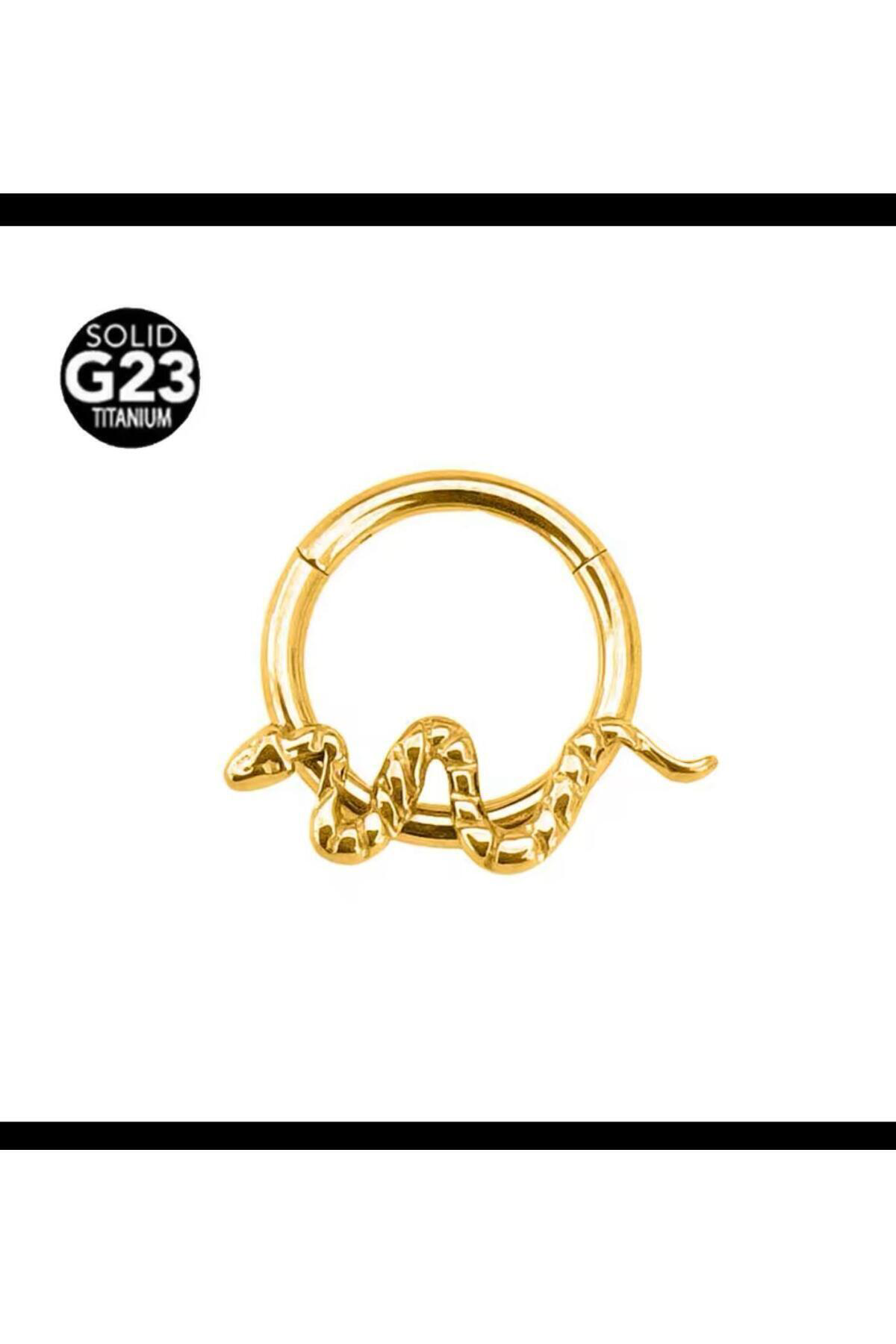 G23 TİTANİUM ( TİTANYUM)YILAN DAİTH SEPTUM UYUMLU 1 ADET PİERCİNG