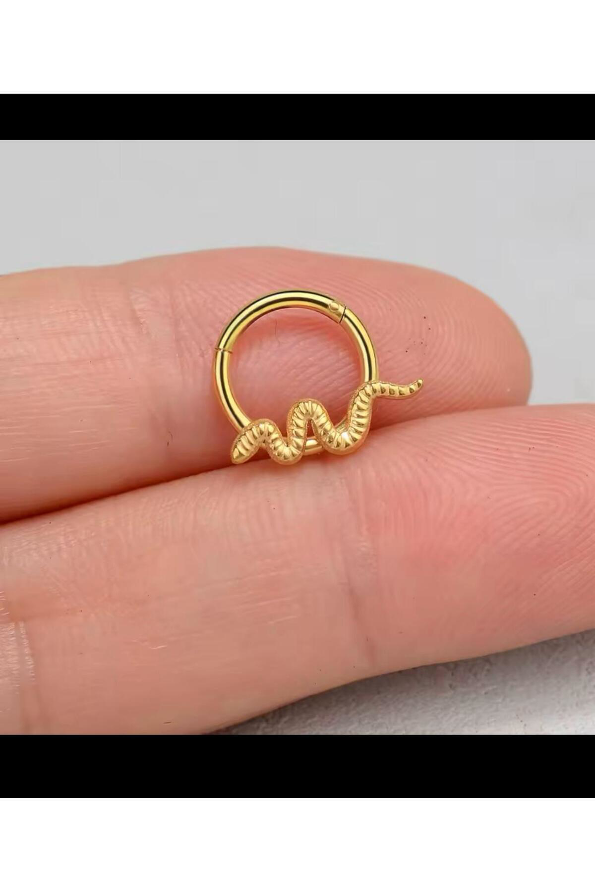 G23 TİTANİUM ( TİTANYUM)YILAN DAİTH SEPTUM UYUMLU 1 ADET PİERCİNG