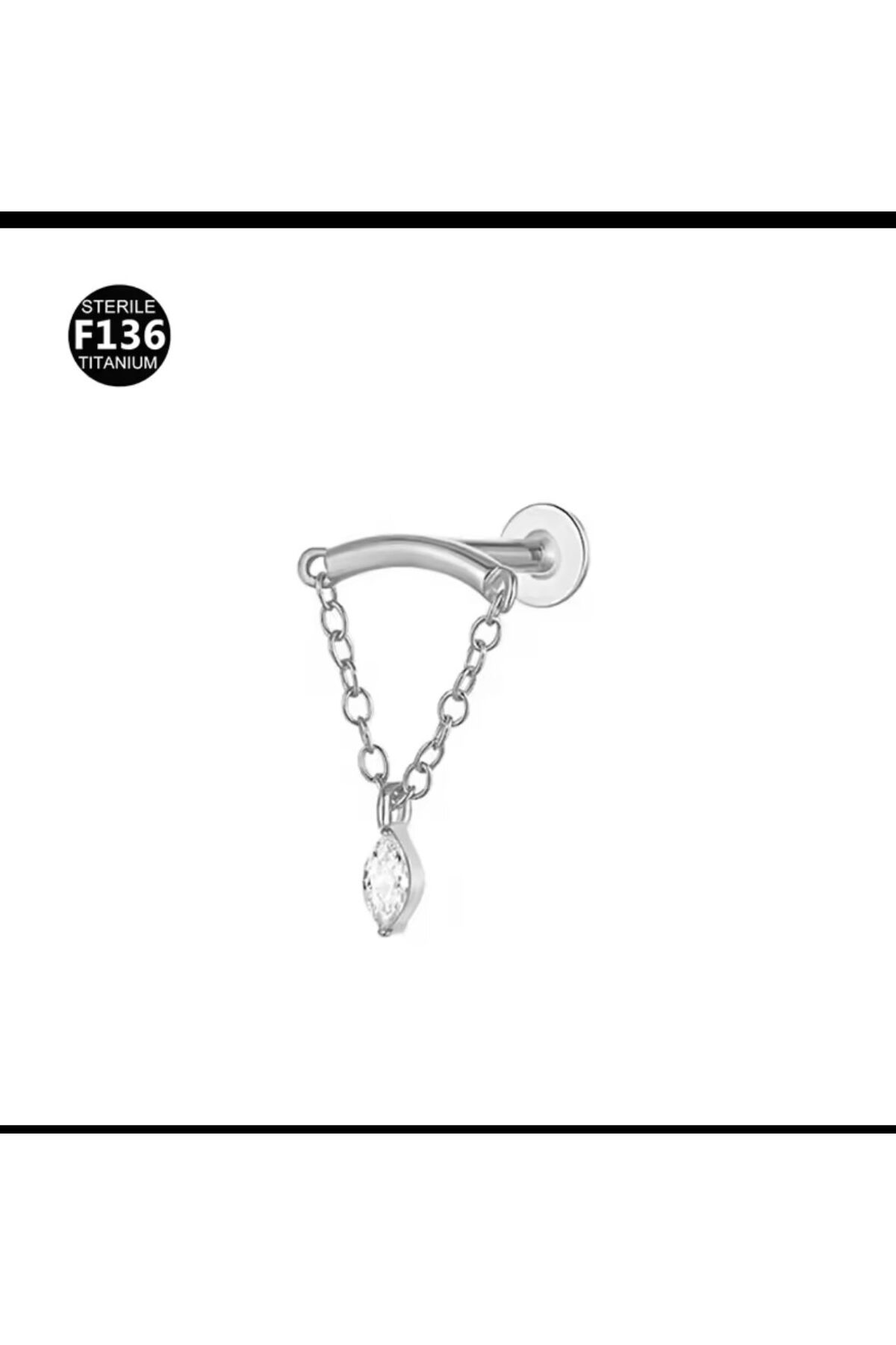 g23 Titanium ( titanyum) helix lobe hidden helix uyumlu 1 adet pi